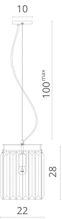 Подвесной светильник Divinare NOVA 3001 01 SP-1